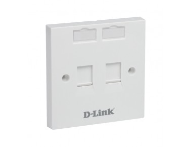 D-LINK Face Plate-Dual 86*86 mm,Square,White