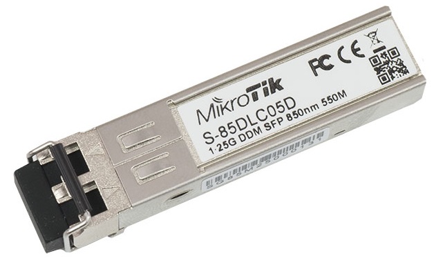 MikroTik S-85DLC05D 1.25G,850nm Dual LC Connector,550m,MM,DDMI